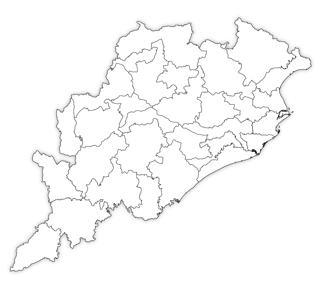 Odisha Blank Map 