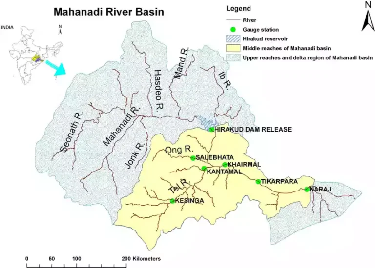 mahanadi river map